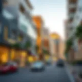 Vibrant street view of Al Quoz showcasing modern architecture