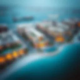 Stunning aerial view of Palm View showcasing luxurious properties