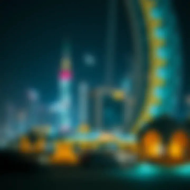 Ramadan Nights: A Glimpse of the UAE UAE skyline illuminated for Ramadan