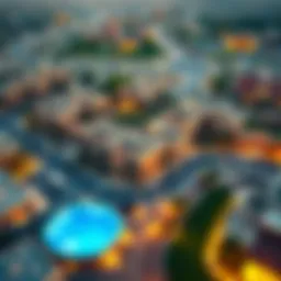 Aerial view of Al Quoz Al Khail Gate showcasing rental properties