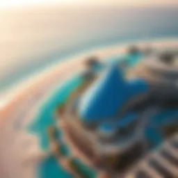 Stunning aerial view of Serenia Living Palm showcasing its unique architecture and beachfront