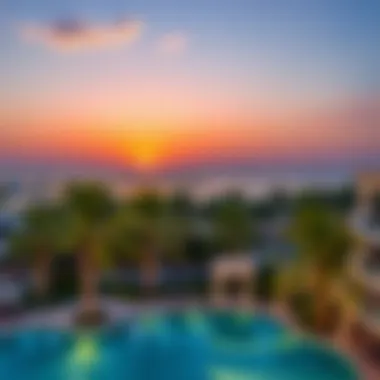 Sunset View from Serenia Living Palm Beautiful sunset over Palm Jumeirah, with Serenia Living Palm in the foreground