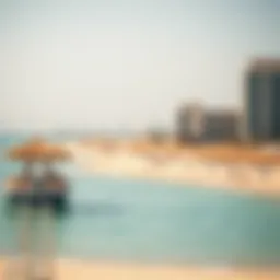 Stunning view of a pristine beach in Dubai, perfect for families.