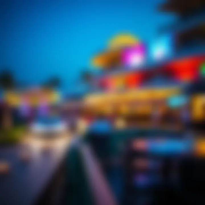 The Lively Nightlife of The Pointe Vibrant nightlife scene at The Pointe showcasing entertainment options