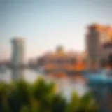 Stunning waterfront view of The Pointe with its vibrant surroundings