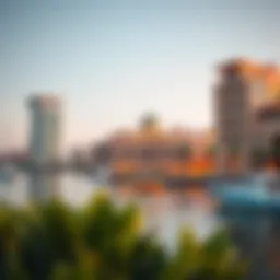 Stunning waterfront view of The Pointe with its vibrant surroundings