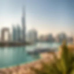 A scenic view of Dubai skyline representing digital nomad lifestyle