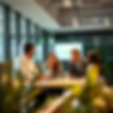Collaboration: Embracing Innovation in the UAE A group of professionals collaborating in a modern workspace