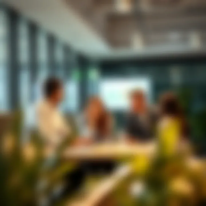 Collaboration: Embracing Innovation in the UAE A group of professionals collaborating in a modern workspace
