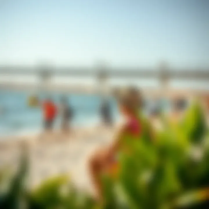 Visitors enjoying recreational activities at Umm Suqeim Beach Park