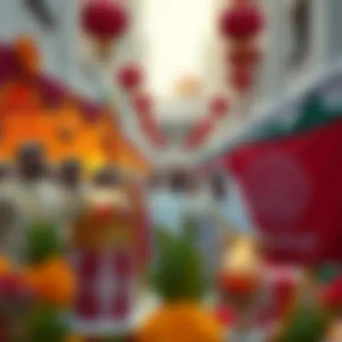 Cultural Significance of Holidays in the UAE Traditional Emirati celebration during a public holiday
