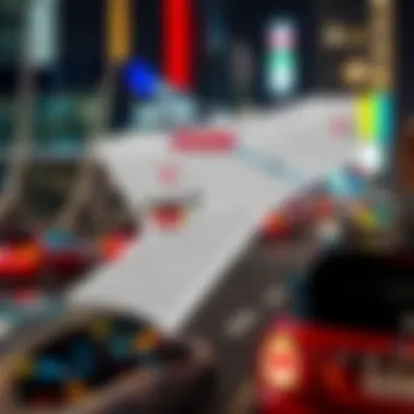 Paid Parking Zones in Dubai Map highlighting paid parking zones in Dubai