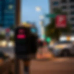 Parking meter with digital display in Dubai