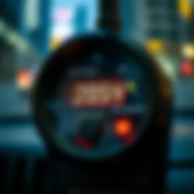 Taxi Fare Meter in Dubai A taxi meter displaying fare calculations in Dubai