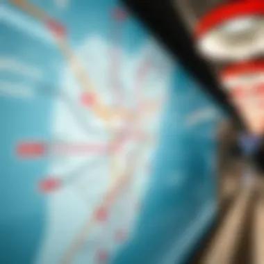 Metro System Map of Dubai A map of Dubai's metro system emphasizing connectivity and routes