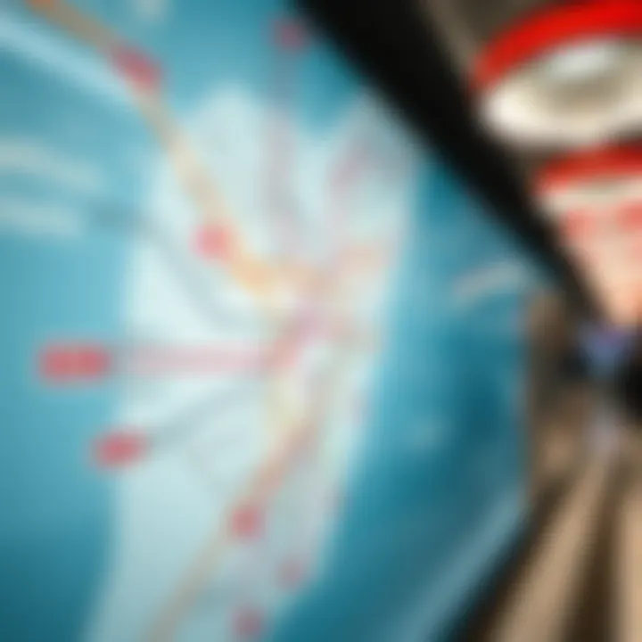 Metro System Map of Dubai A map of Dubai's metro system emphasizing connectivity and routes