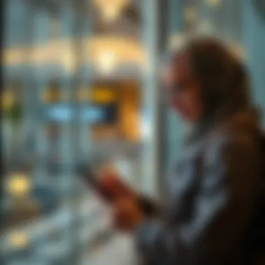 Staying Informed: Navigating Entry Requirements A traveler checking entry requirements on a smartphone