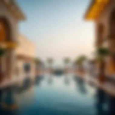 Architectural Elegance of the Wafi Pool Architectural details showcasing the design of the Wafi Pool