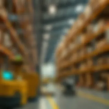 Advanced Warehouse Technology in Action Modern warehouse technology including automation and robotics