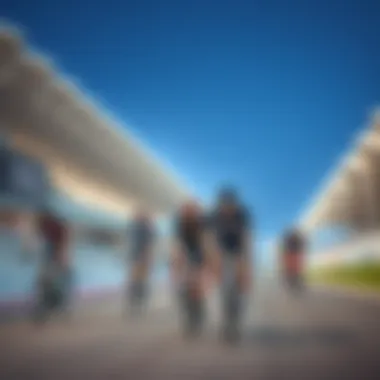 Exciting Cycling Event at Yas Cycling Track Participants in a cycling event at Yas Cycling Track, showcasing competitive spirit.